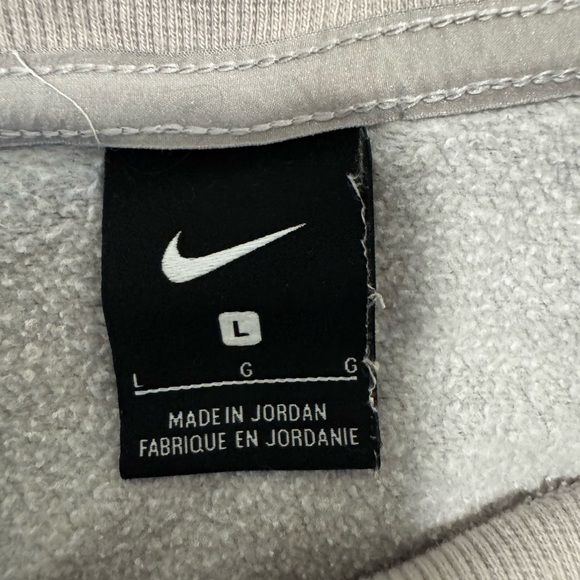 NIKE YOGA LUXE Soft Gray Modal V-Neck Cropped Sweatshirt - Picture 2 of 5